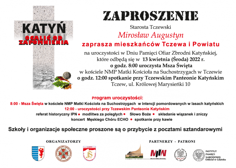 Zaproszenie - Dzień Pamięci Ofiar Zbrodni Katyńskiej