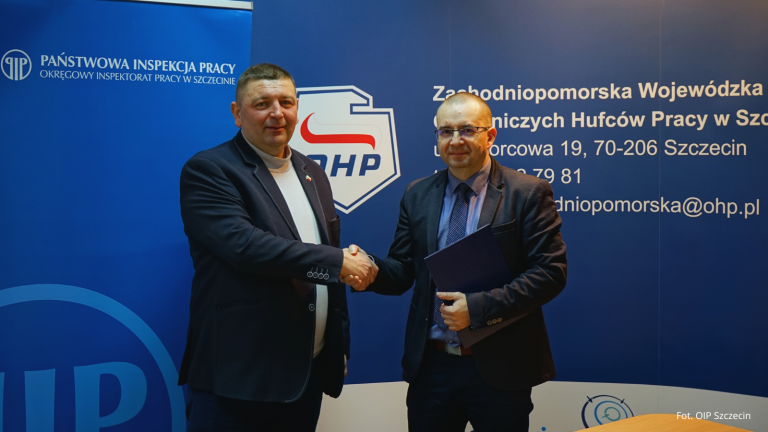 Porozumienie o współpracy między Zachodniopomorską Wojewódzką Komendą OHP i Okręgowym Inspektoratem Pracy w Szczecinie