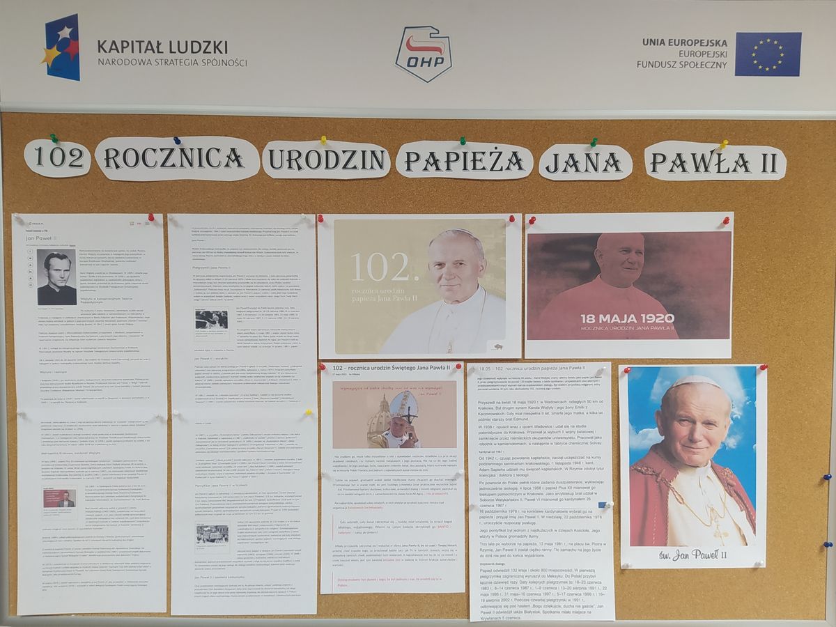 Fot. 3 Rocznica urodzin Jana Pawła II w przemyskim hufcu pracy