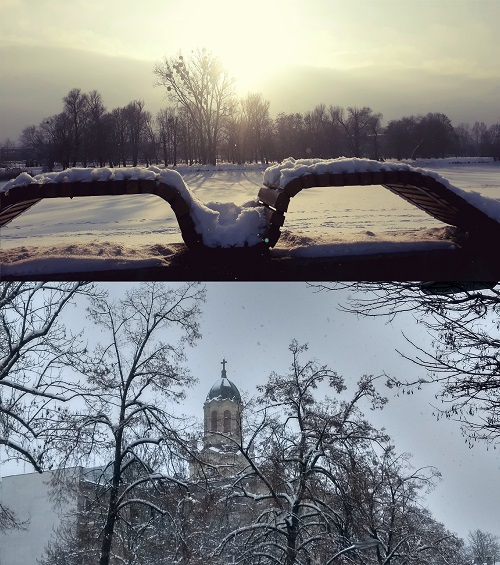 Zimowe krajobrazy Łodzi